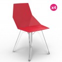 Set de 4 sillas FAZ VONDOM red