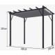 Pergola Alluminio Habrita Antracite 12m2 con tela tonalità