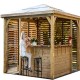 Gartenkiosk Blueterm Holz 12.32 m2 mit 2 Wänden Habrita