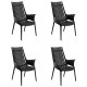 Lot de 4 Fauteuils Vondom Ibiza Revolution Noir Manta