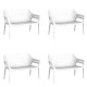 Lot de 4 sofas Vondom Spritz blanc