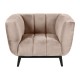 Beige fluwelen fauteuil Marao KosyForm