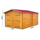 Massief houten garage Habrita 21m2 met planken 28mm