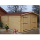 Garage en bois Habrita 21m2 en Epicea massif