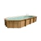 Piscine Bois Ubbink Océa 470X860 H130cm Liner gris