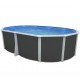 Piscina redonda sobre rasante TOI Prestigio blanco 350x132 con kit completo