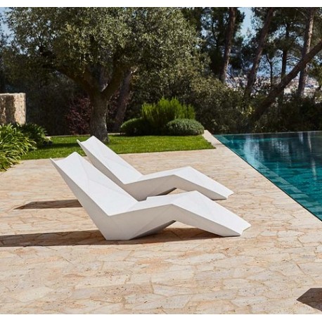 Set van 4 ligstoelen: Vondom Ibiza Wit