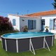 Piscina acima do solo TOI Prestigio oval 550x366x120 Anthracite