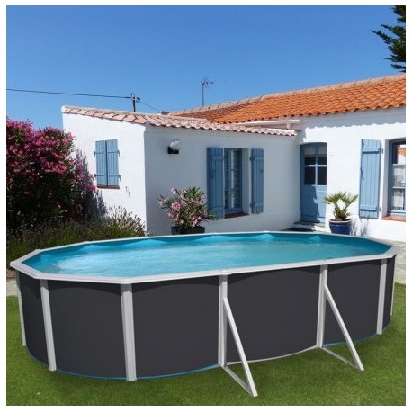 Piscina acima do solo TOI Prestigio oval 550x366x120 Anthracite