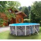 Piscine hors sol TOI Pierre Grise ovale 550x366xH120 avec kit complet