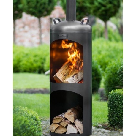 Chimenea exterior Faro Cook King con pira