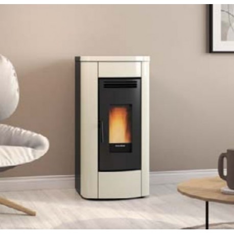 Stufa ventilata a pellet La Nordica Extraflame Klaudia 8kW Ivory