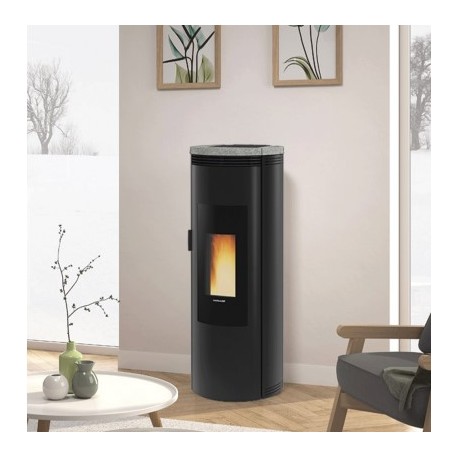 Stufa a pellet La Nordica Extraflame Amika 8kW impermeabile ventilata Pietra naturale