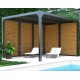 Bioclimatic pergola Habrita aluminum 2 sides suction cups imitation wood 10,80 m2