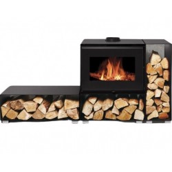 Holzofen-Wärmetauscher NovaStove Denso 10kW mit Holzunterstützung