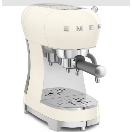 Smeg Cafetera Espresso Años 50 Crema Cromo