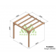 Lean-to pergola in raw wood Burgos 3x3m 9m2