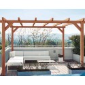 Freestanding wooden pergola Sitges 400x300cm 12m2