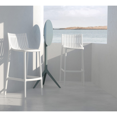 Conjunto de 4 banquetas altas Ibiza Counter branco Vondom