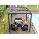 Habrita aluminium anthracite bioclimatic pergola 7,20m2 with louvres