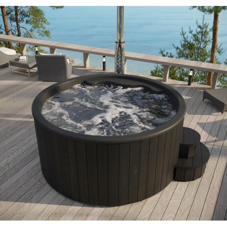 VerySpas Black Edition Deluxe Bañera de hidromasaje al aire libre