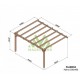 Lean-to pergola in raw wood Palma 5x3m 15m2