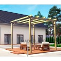 Freestanding pergola in solid wood Madrid 3x3m 9m2