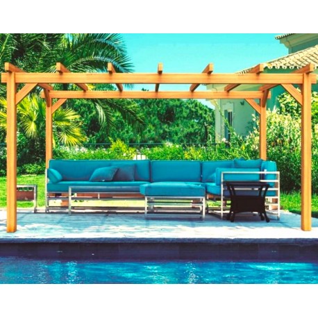 Valencia Solid Wood Freestanding Pergola 4x3m 12m2