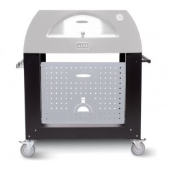 Base Alfa Cart para Moderno 3 Forno de Pizza sobre Rodas Preto