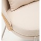 Beige Chenille Armchair and Beige Metal Legs Amy VeryForma