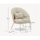 Fauteuil en Cuir synthétique beige et piètements métal Amy VeryForma