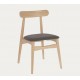 Set of 4 May VeryForma Natural Solid Wood Chairs and Wood Legs