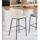 Set of 2 Elia VeryForma White and Black Metal High Stools