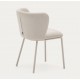 Lot de 2 Chaises Tissus et métal beige Elia VeryForma