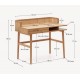 Ash wood and rattan desk table 105 x 62 Axi VeryForma