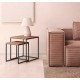 Set of 2 Ana VeryForma Walnut and Metal Nesting Tables