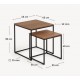 Set of 2 Ana VeryForma Walnut and Metal Nesting Tables