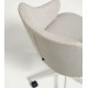 Light grey office chair with matt white steel legs Nara VeryForma