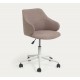 Pink office chair and matt white steel legs Nara VeryForma