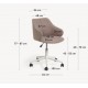 Pink office chair and matt white steel legs Nara VeryForma