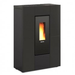 La Nordica Extraflame Luisella 5kW schmaler belüfteter Pelletofen Burgund