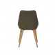 Set of 2 Dining Chairs Ari Khaki Fabric Dark Oak Base VeryForma