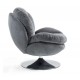 VeryForma Dark Grey Velvet Top Swivel Chair