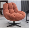 Molo Swivel Armchair Terracotta Fabric VeryForma