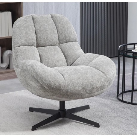 Molo Swivel Chair grey fabric VeryForma