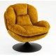 Swivel armchair Top velvet fabric Ochre VeryForma