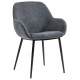 Set van 2 eetkamerstoelen Ibis Grey Chenille Stof Metalen Poten VeryForma