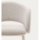 Set of 2 Aina Chairs in beige chenille fabric and metal VeryForma