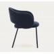 Set van 2 Aina stoelen in blauwe chenille stof en metaal VeryForma