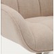 Aspe draaifauteuil beige stof en metaal VeryForma